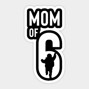 Mom of 6 Sticker